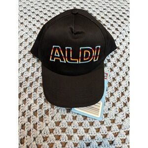 ALDI Gear One Size Baseball Cap Hat Logo Adjustable Black Spring 2024 - NWT